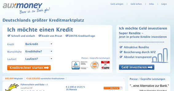Neue Assetklasse: Privat Geld verleihen und Rendite erzielen – auxmoney