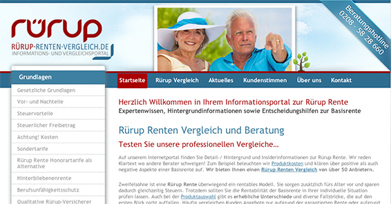 Rürup Renten im Vergleich