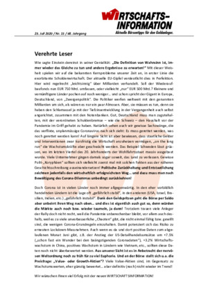 Börsenbrief WIRTSCHAFTSINFORMATION