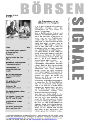 Börsenbrief BÖRSENSIGNALE